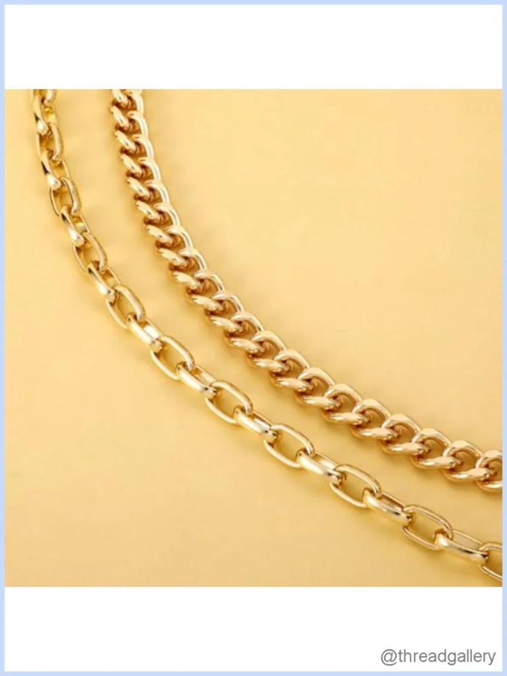 Gold Wallet Chain Men Women Double Layer Punk Jean Pants Pocket Chain Belt Loop